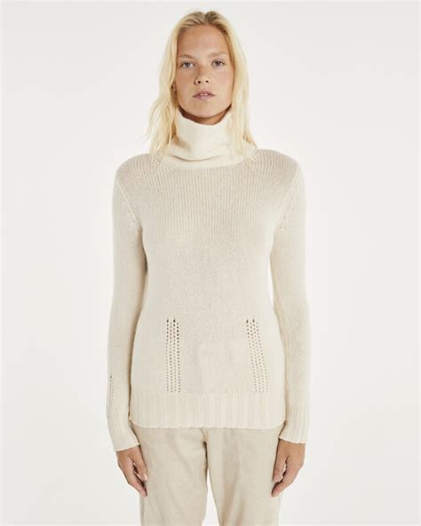 Pull à col roulé en laine et cachemire en blanc – Gucci 